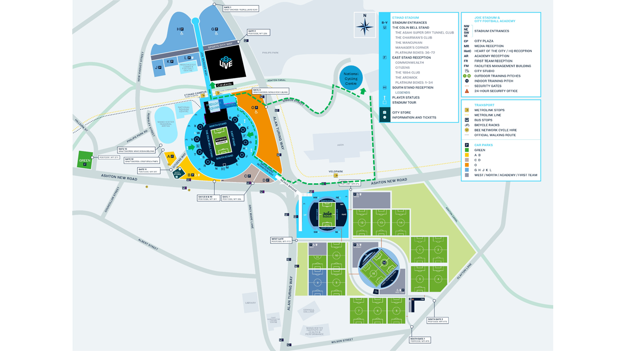 Manchester Sportcity Campus Map