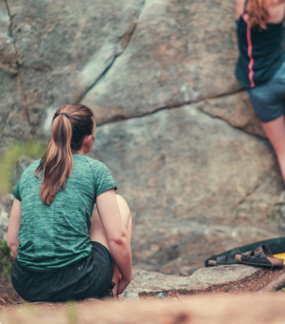 Female mountain climber
