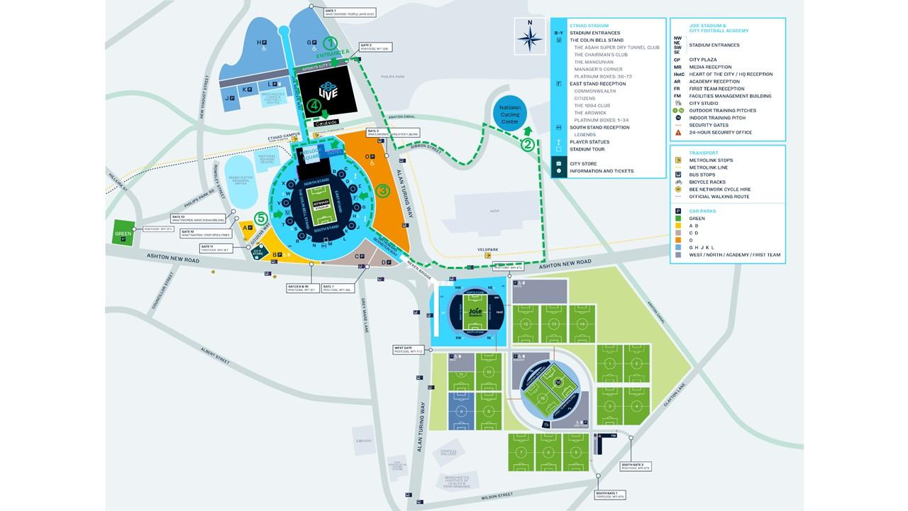 Manchester Sportcity Campus Map