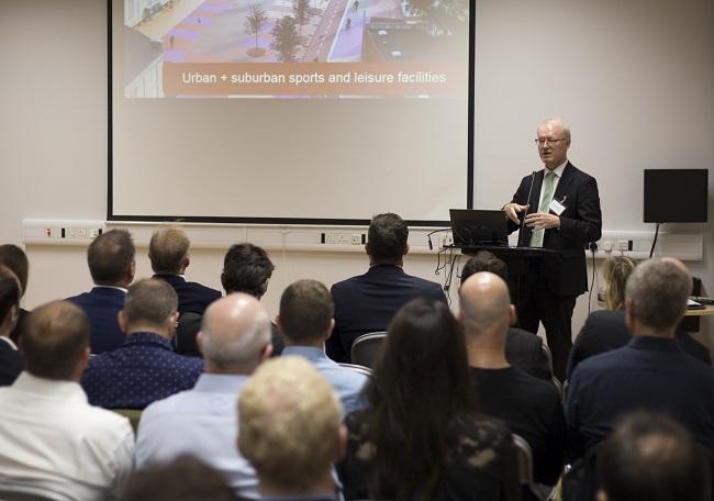 7. IAKS Pool Conference - Dr Stefan Kannewischer presenting IAKS activities - FaulknerBrowns Architects.jpg