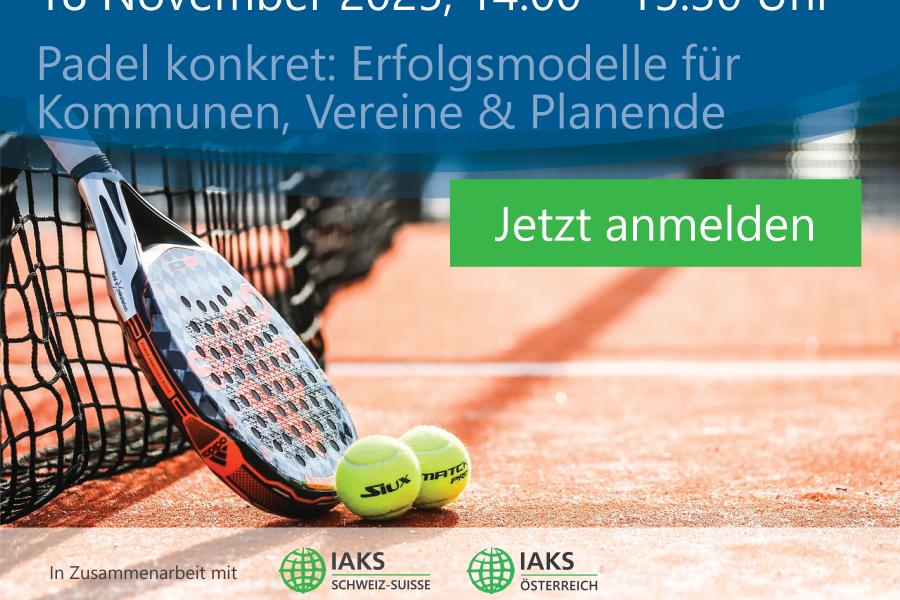 Webinar Padel Teaser für kommunen, Vereine, Betreiber