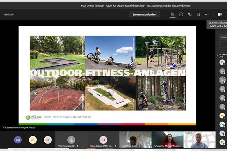 IAKS Online Seminar, News, Urbane Sportstätten im Spannungsfeld der Zukunftsthemen
