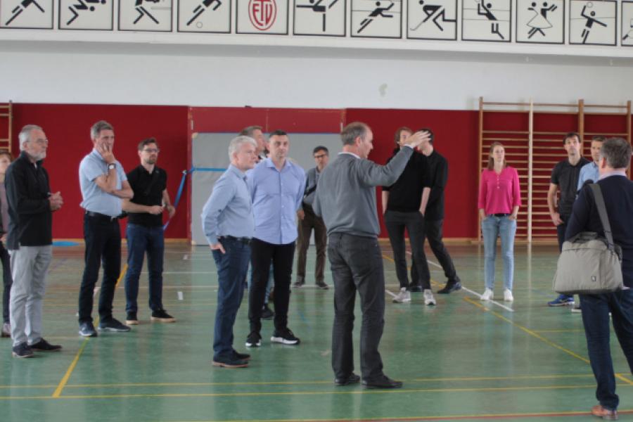 Study trip Hamburg Germany_delegates visiting sports hall_IAKS Klaus Meinel.JPG