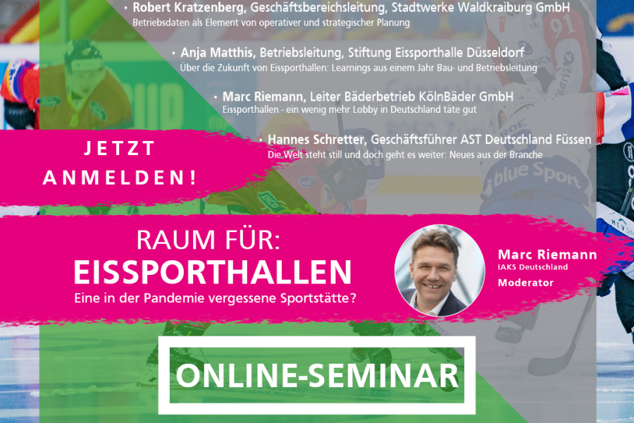 Flyer Online Seminar Eissporthallen