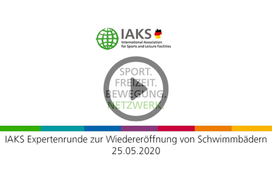 White background with IAKS logo and the title of the video below