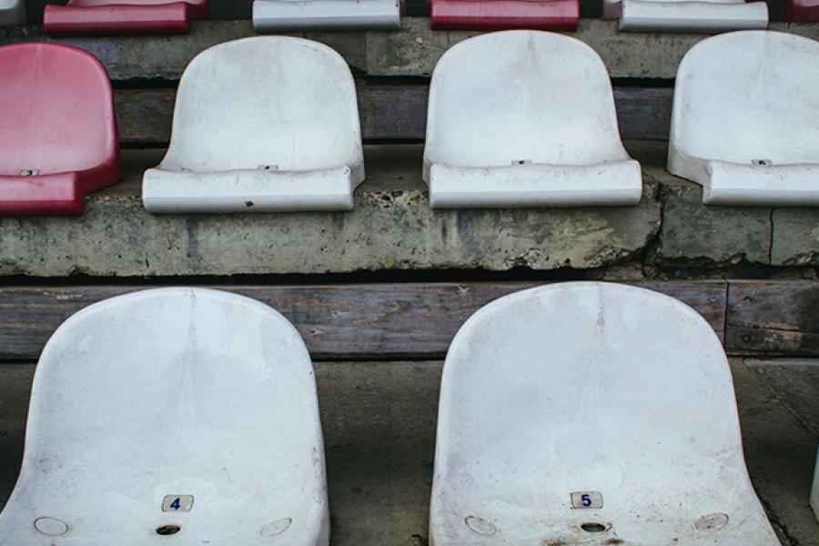 Empty stadium seats