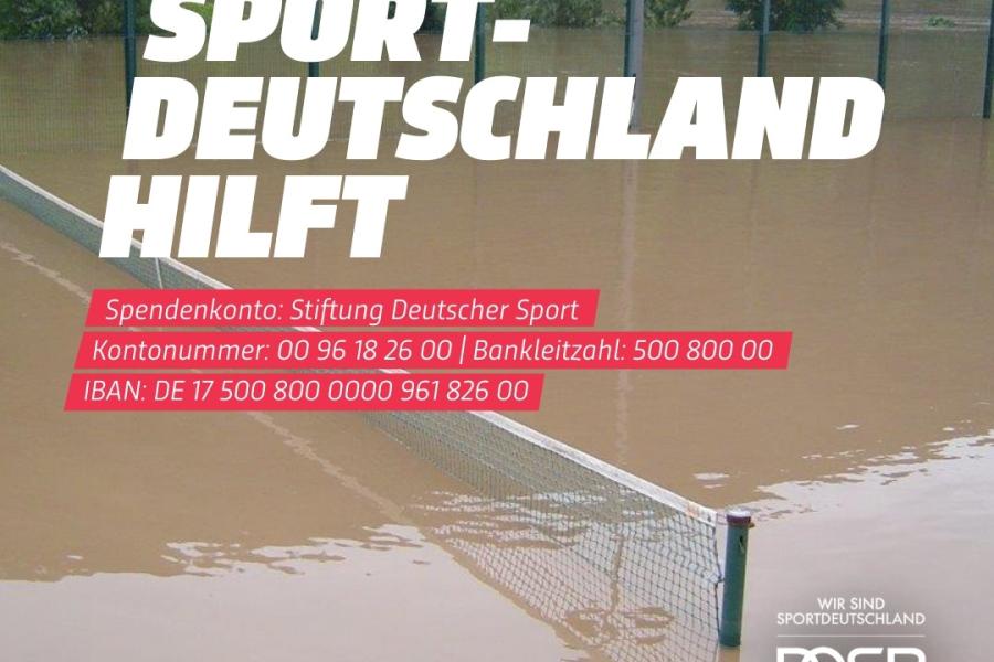 Hochwasser Tennisplatz