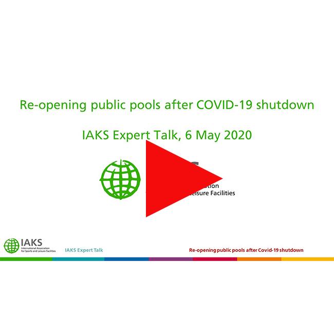 IAKS Expert Talk - Re-opening public pools after COVID-19 shutdown Pfeil
